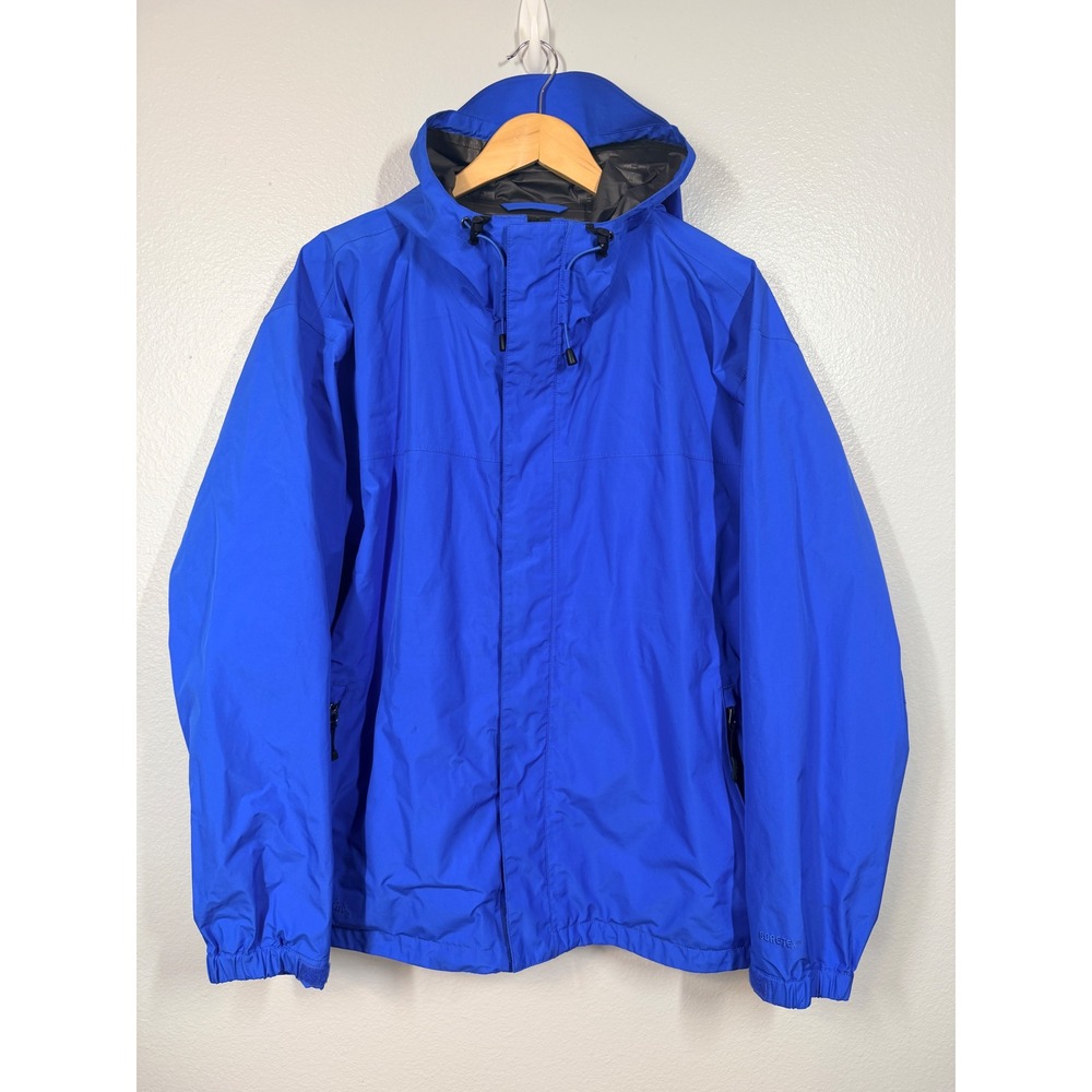 Cabela's Rain Jacket Mens XL Blue Gore-Tex Hooded Waterproof Outdoor Shell